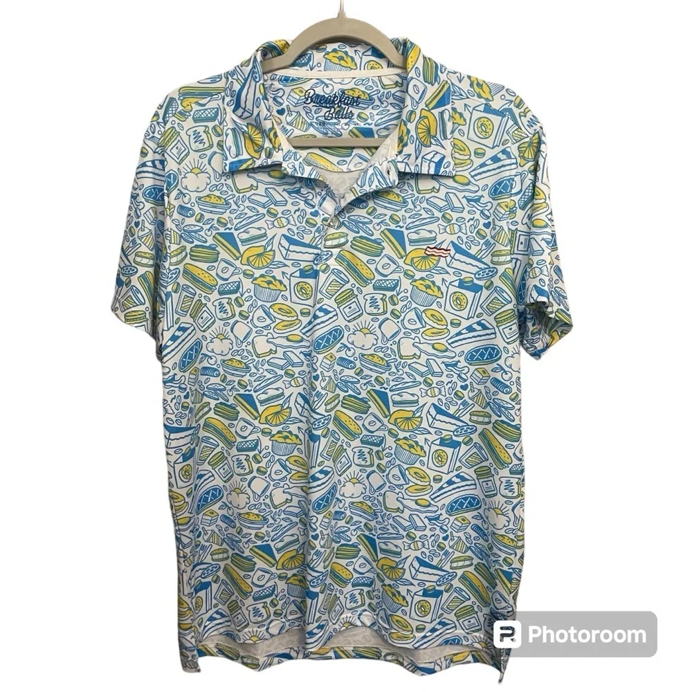 Breakfast Balls Golf Polo Bacon Eggs Shirt